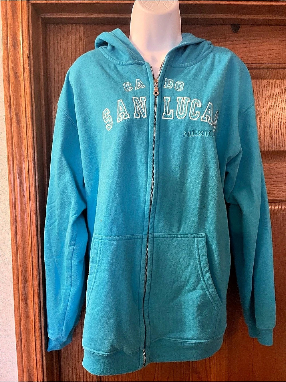 The Best Zip-Up Hoodie in Blue Size xxl